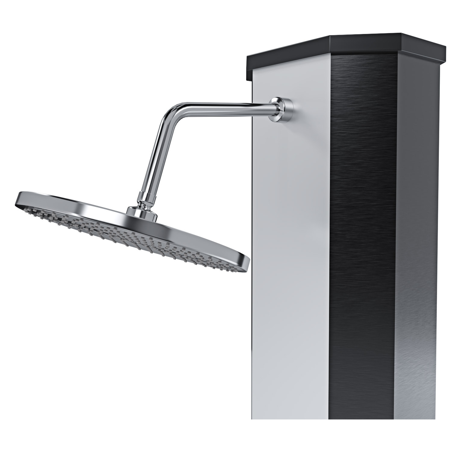 Doccia Solare 35 Litri 220 Cm Per Giardino Piscina Soffione Cromato Getto A Pioggia Con Regolatore Temperatura E Doccetta Per Piedi Attacco Per Tubo