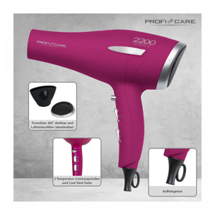 Sèche-cheveux professionnel de 2200w Proficare PC-HT 3045 Lilas