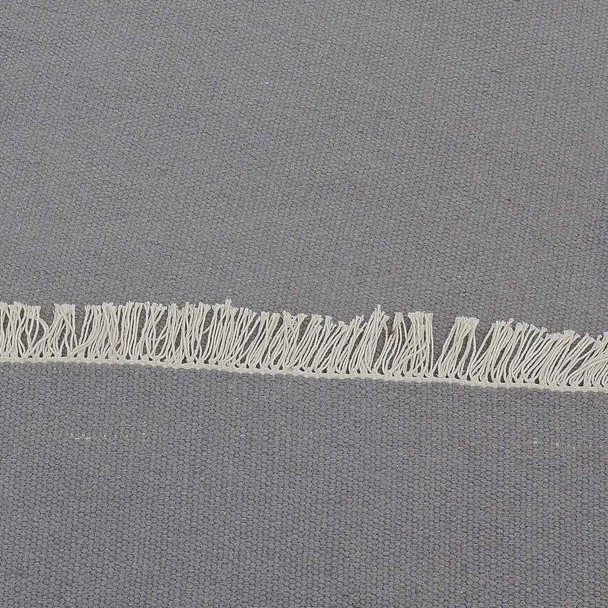 Tapis Kilim tissé à la main en laine uni gris