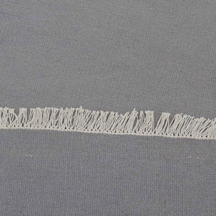 Tapis Kilim tissé à la main en laine uni gris