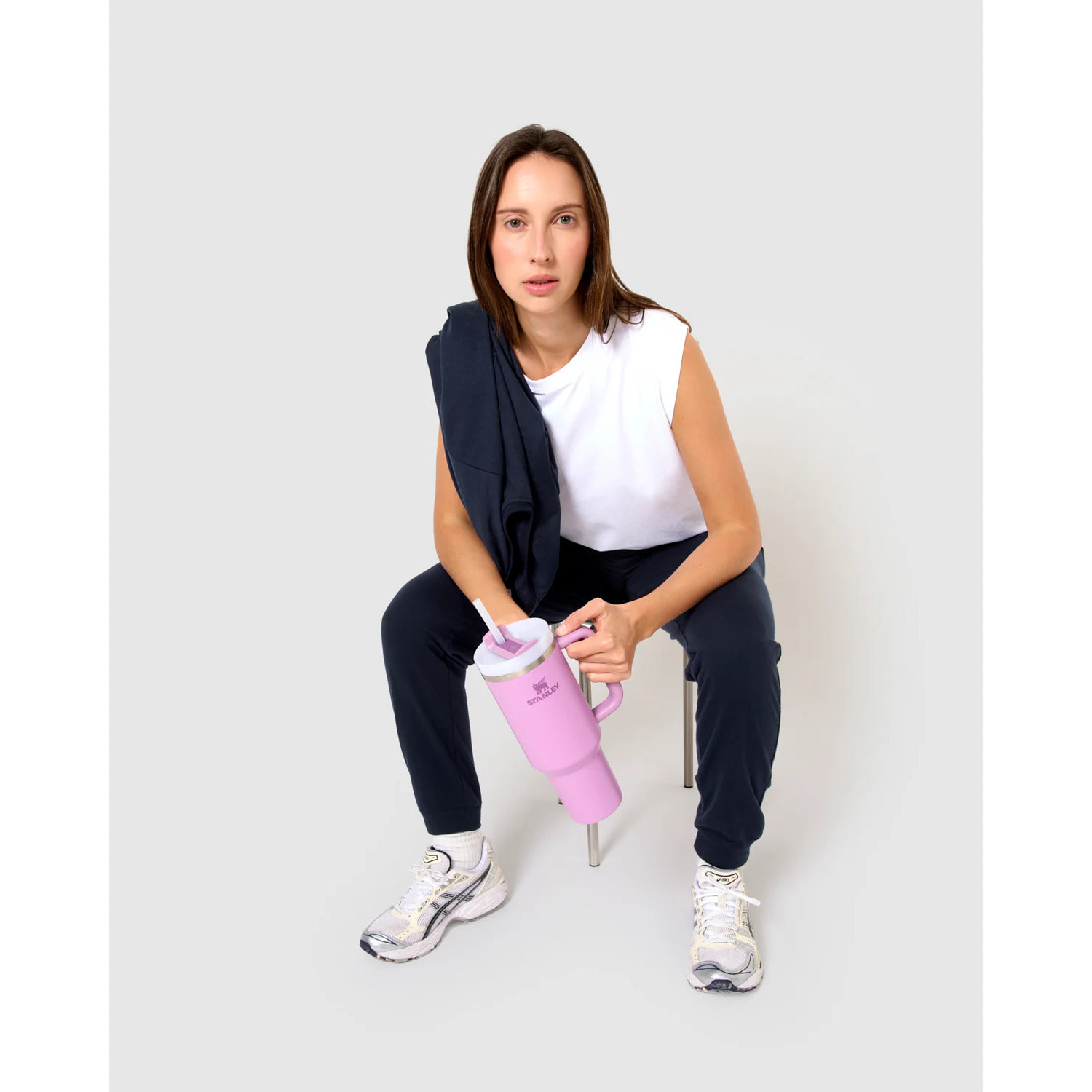 Pantalón largo básico deportivo azul marino
