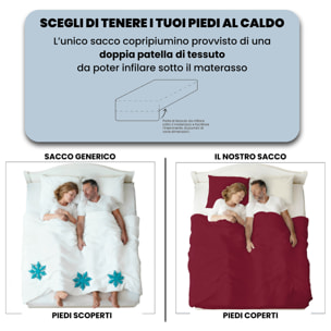 PARURE COPRIPIUMINO NATURAL COLOR MATRIMONIALE - 100% COTONE MADE IN ITALY