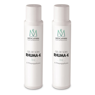 MEDICAFARM - Gel de soin RHUMA-K à l'harpagophytum - Aide à soulager les douleurs articulaires et retrouver la mobilité - Lot de 2 flacons de 250ml