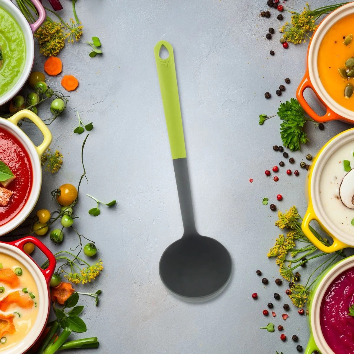 Louche de cuisine en bioplastique 32,5 cm Fackelmann Gamme Zéro