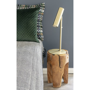 Sgabello Rose in teak naturale a 3 gambe, ø26 x 40 cm