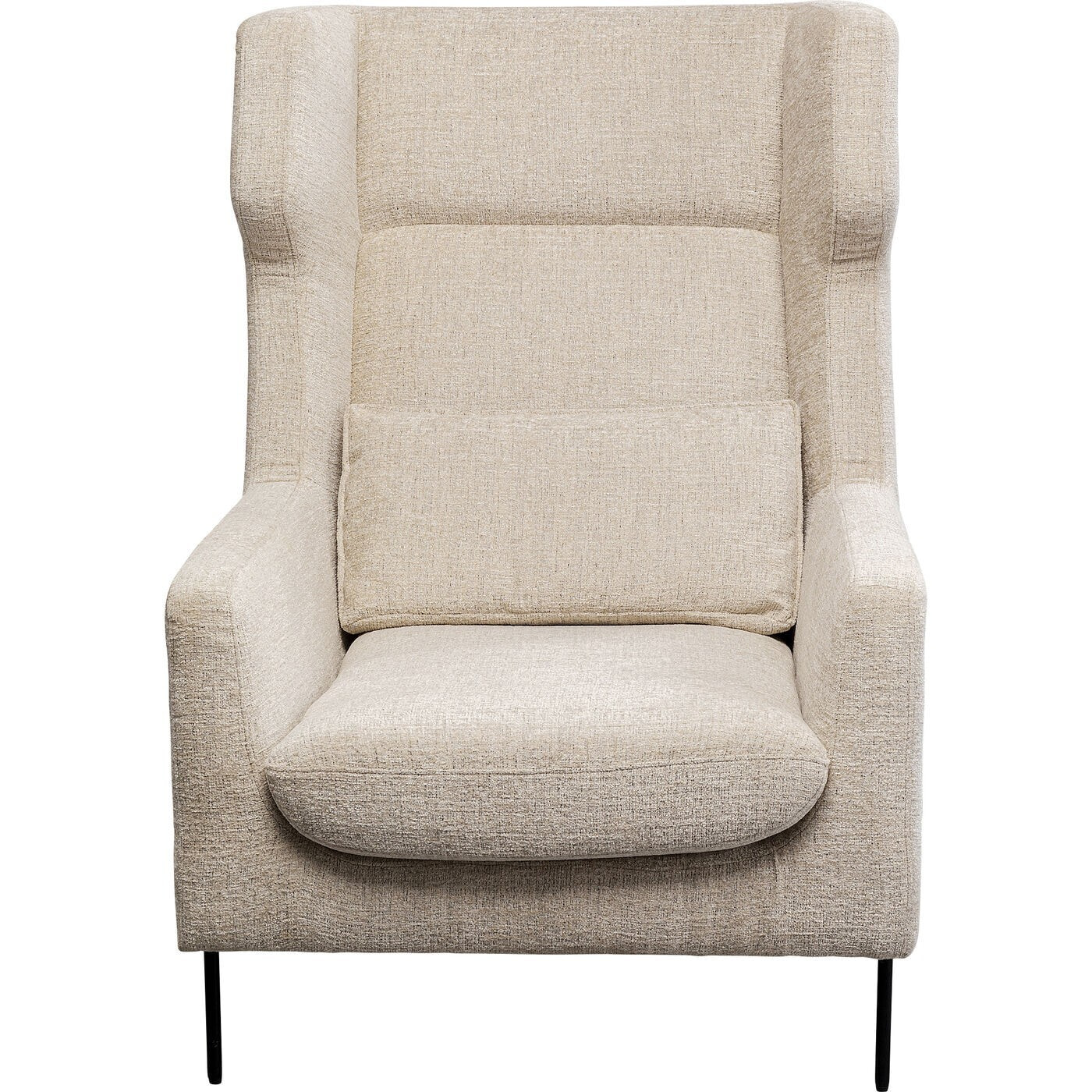 Fauteuil et repose-pieds Quinn beige Kare Design