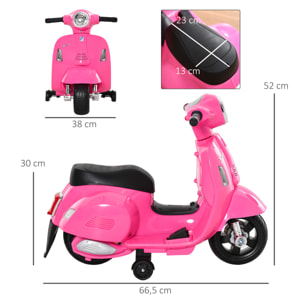 Moto Eléctrica Vespa para Niños de +18 Meses Rosa