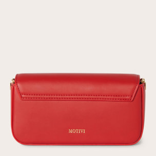 Motivi - Mini city bag in tessuto spalmato liscio - Rosso