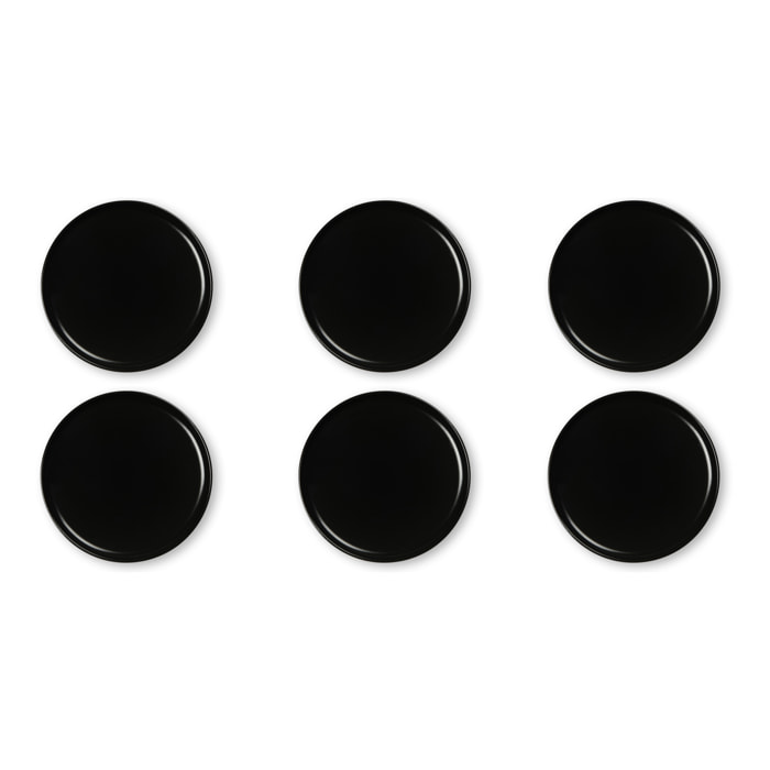 Set de 6 assiettes à dessert Excelsa Nordic, céramique, noir