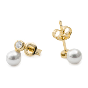 Pendientes Siako acabado oro amarillo 18k