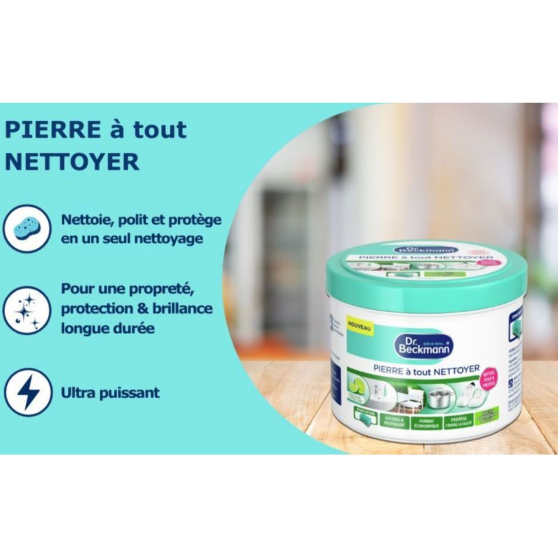 Nettoyant multi surfaces DR BECKMANN pierre à tout nettoyer 550g