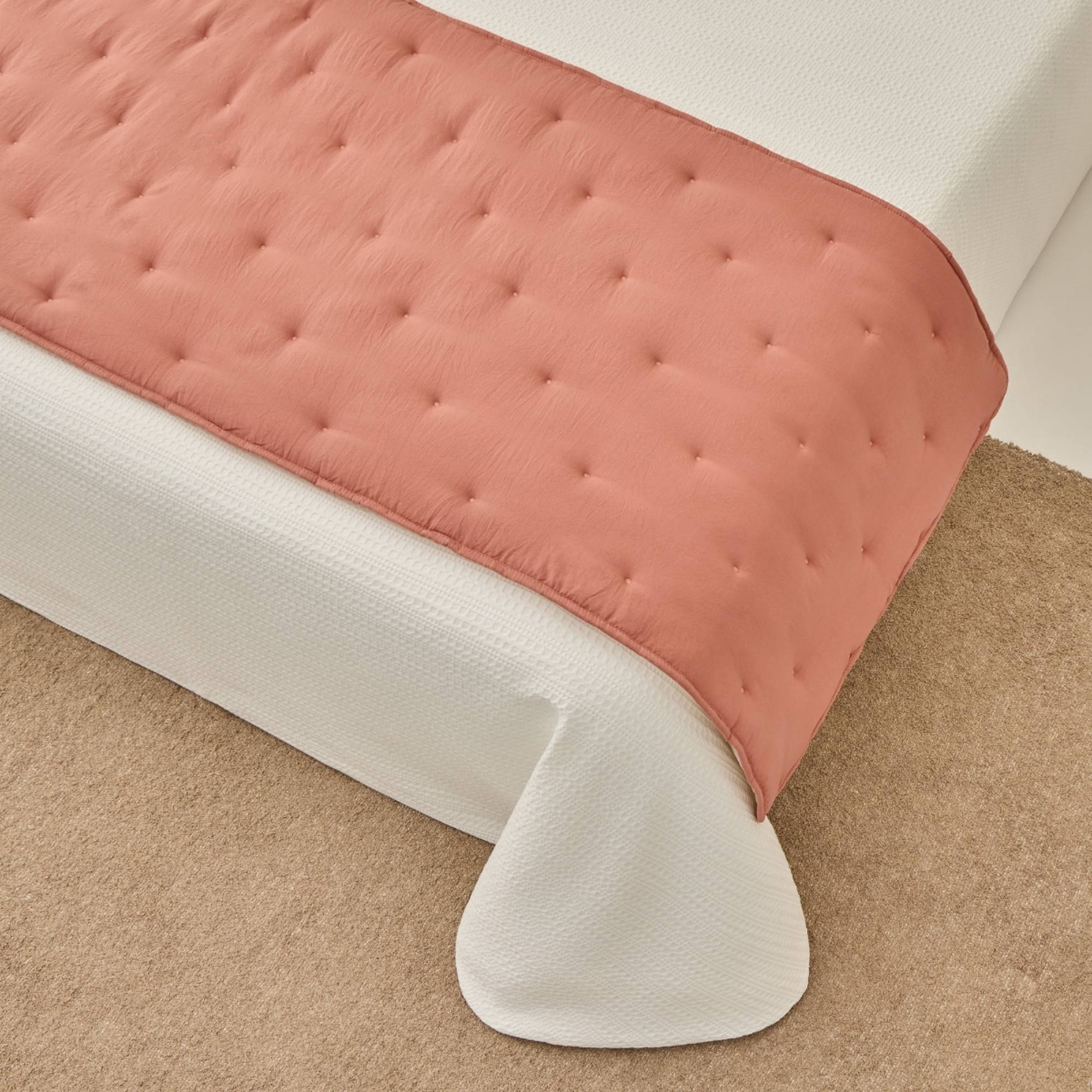 Topper reversible acolchado Rustcol color rosa empolvado Poliéster