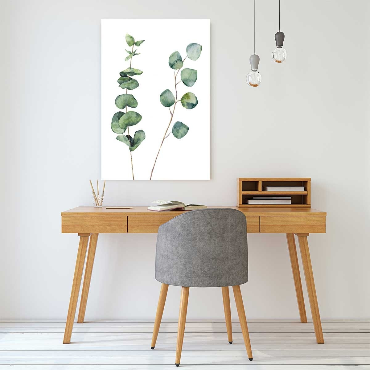 Tableau nature aquarelle feuilled' eucalyptus Tableau alu Dibond