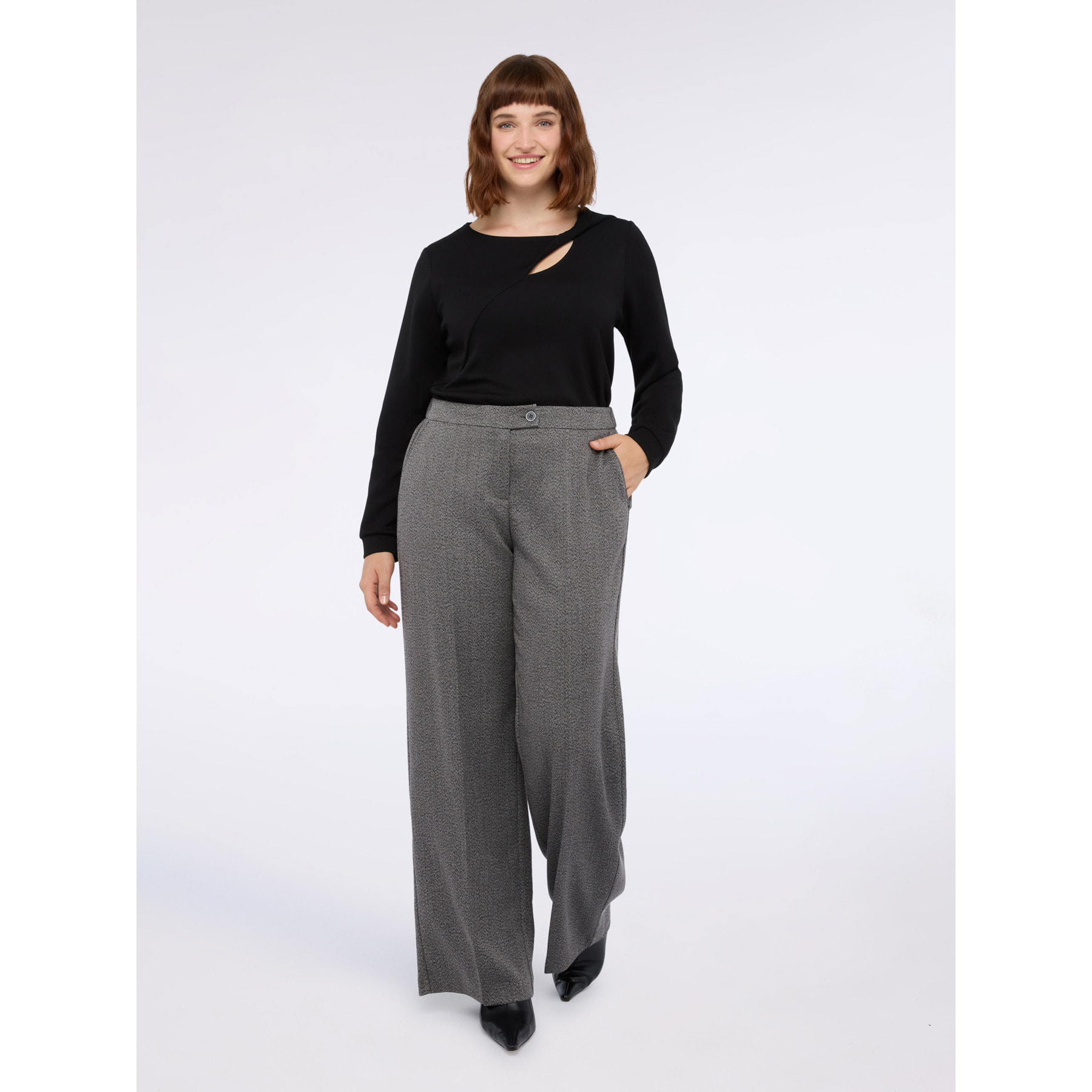 Fiorella Rubino - Camiseta en scuba con detalle cut-out - Negro