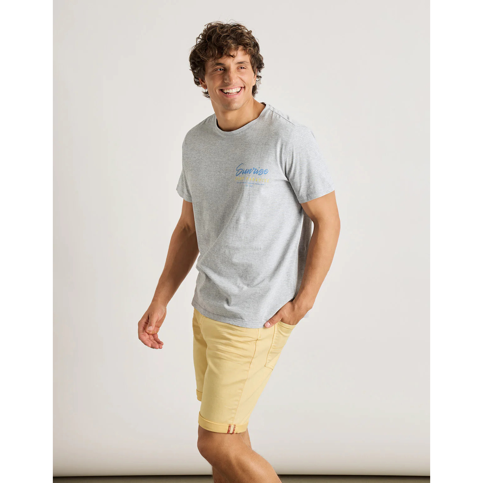 Camiseta Manga Corta Gris - Sundaise