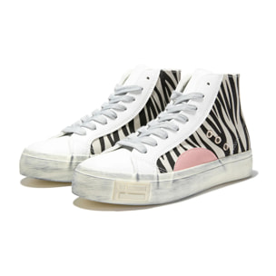 Zapatillas Altas de Mujer Half Moon High Zebra D.Franklin