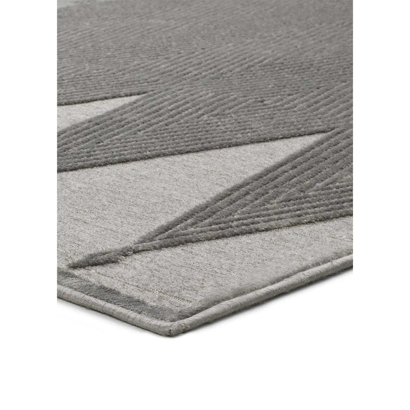 FARASHE Alfombra étnica de pelo corto gris, varias medidas disponibles.