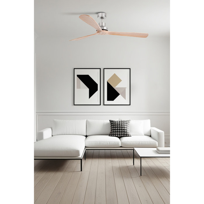 LANTAU XL Ventilateur de plafond nickel mat/pin TUYA