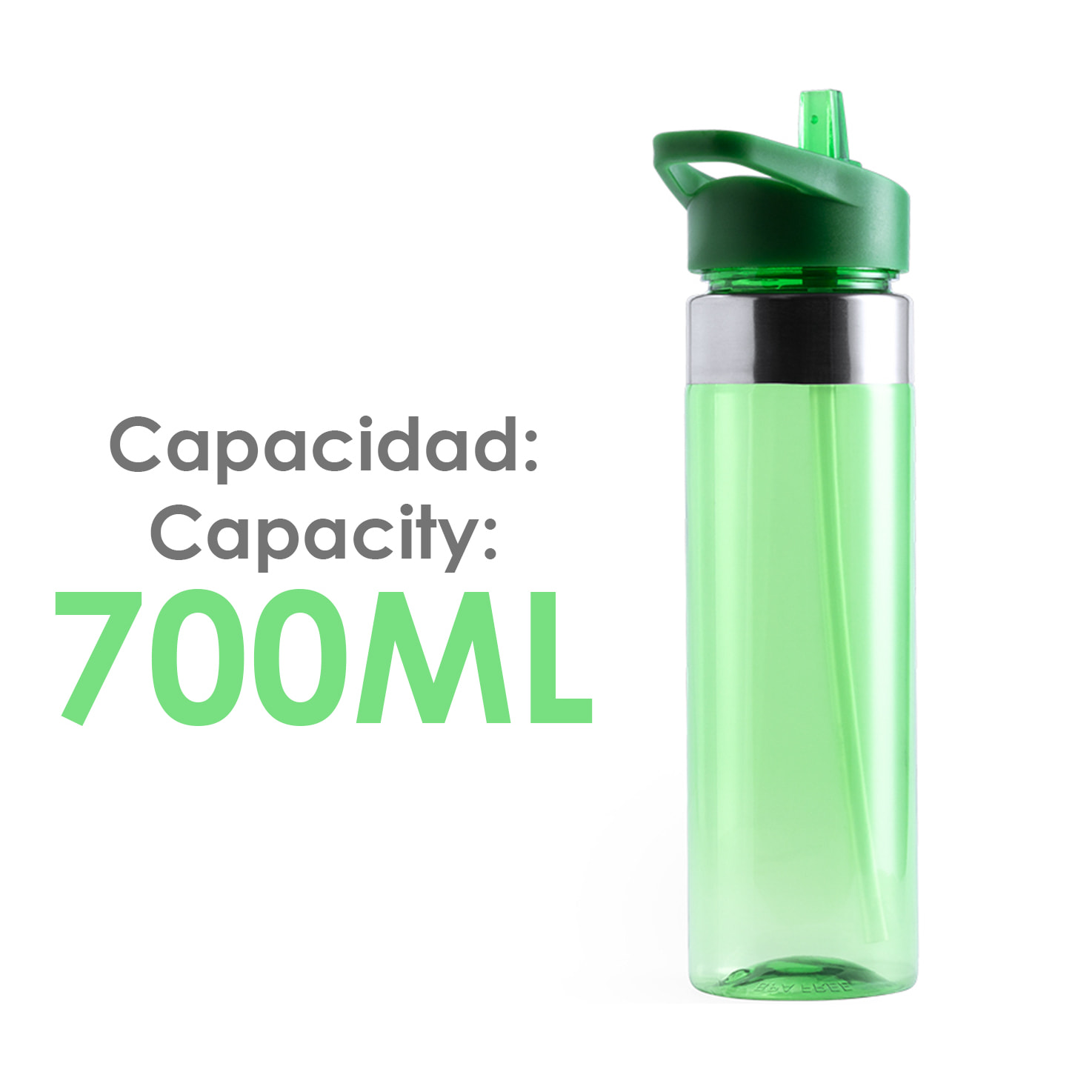 Halmik bidone di alta qualità da 650 ml, con corpo finito in Tritan resistente al calore.