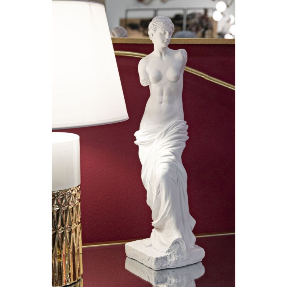 SCULTURA STATUA WOMAN CM 14X12X49