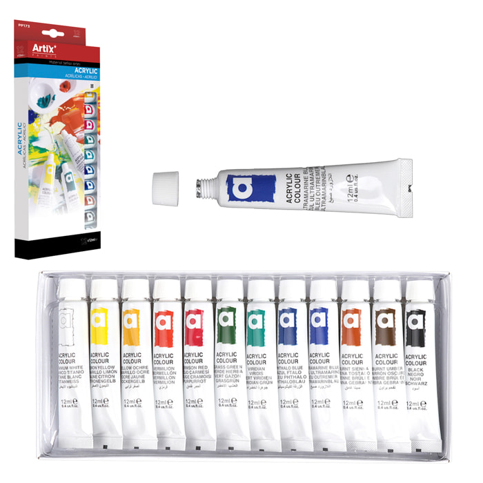 PITTURA ACRILICA 12 TUBI