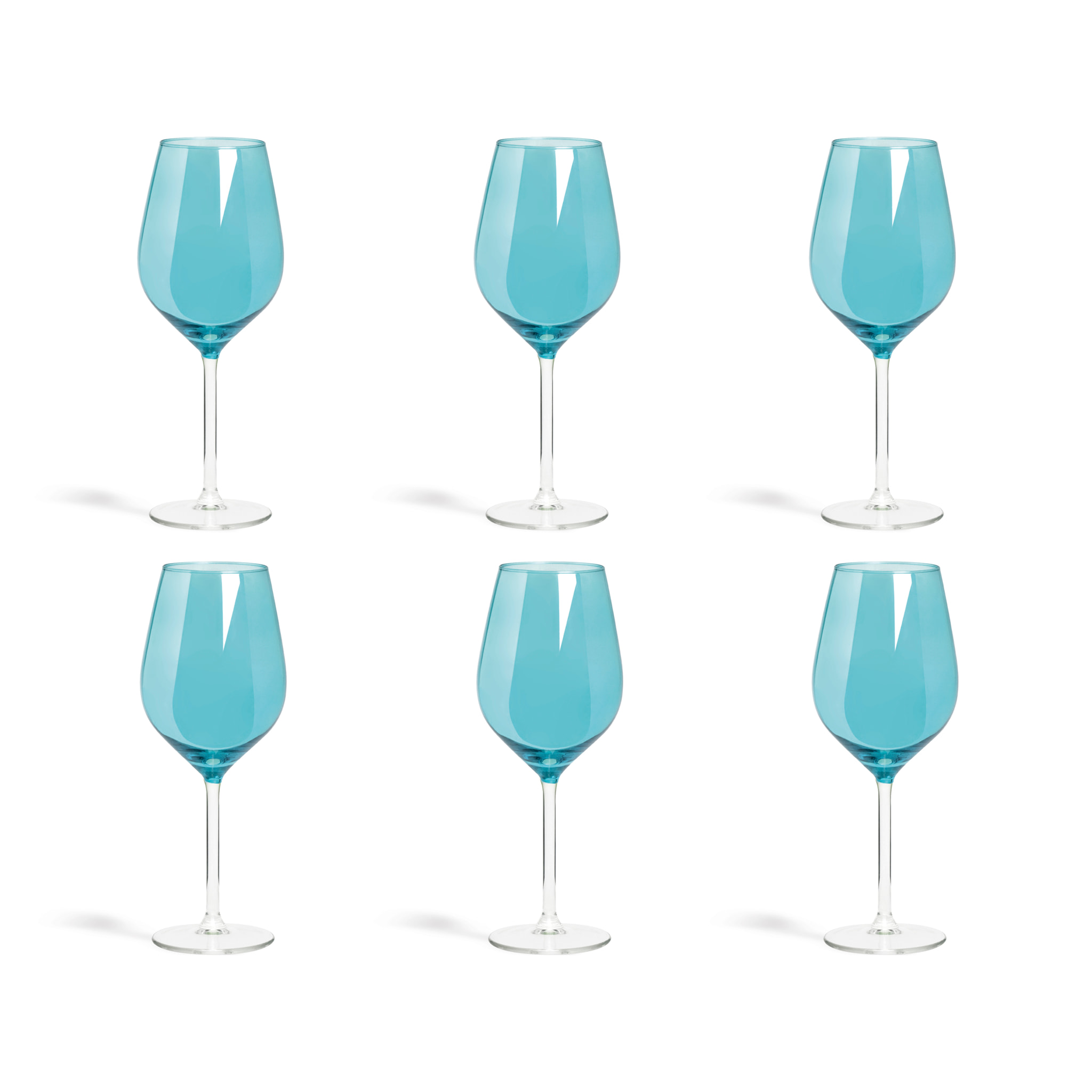 Set de 6 verres à vin Excelsa – Color Wine, Verre Bleu 50 cl