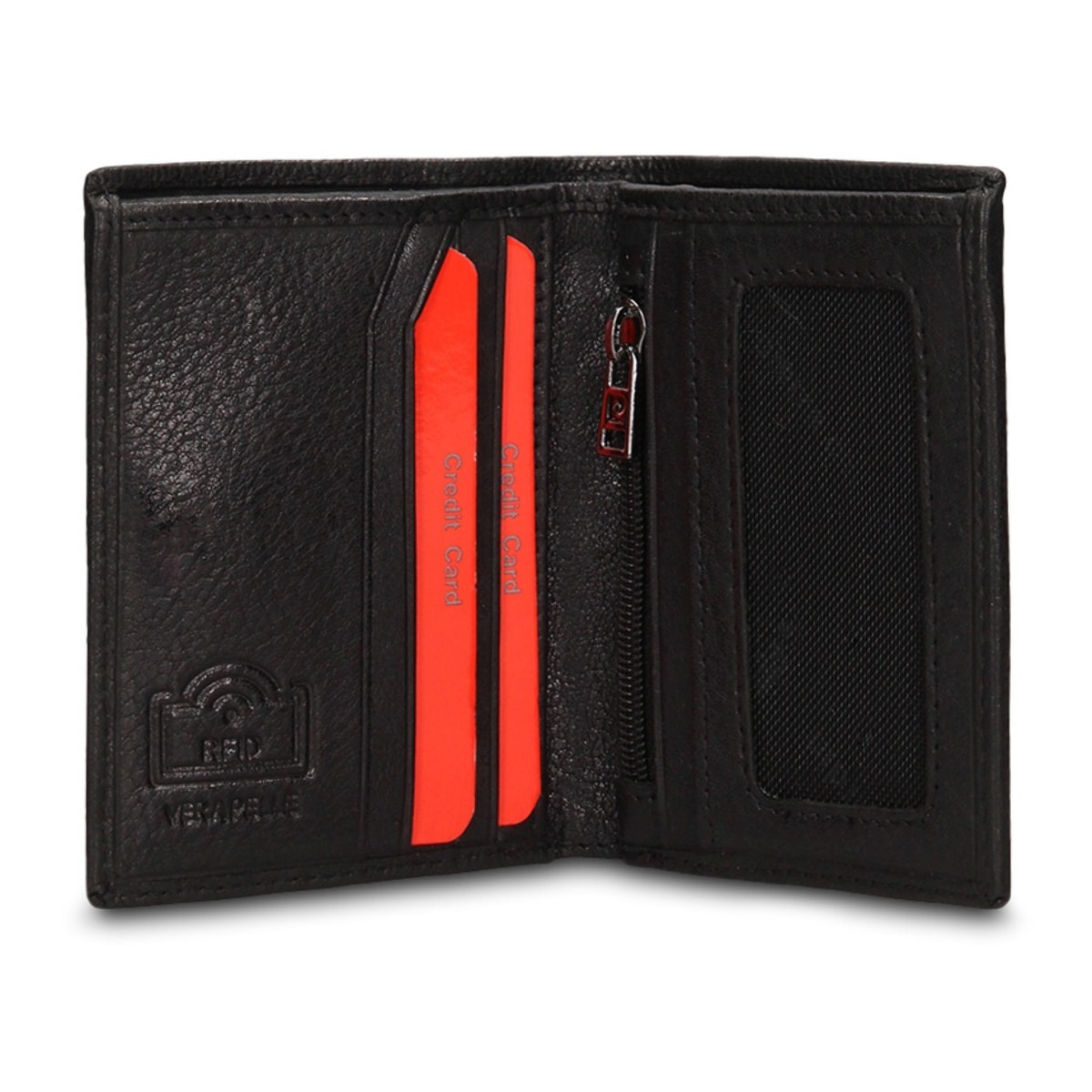 Portafoglio uomo in vera pelle - Modello Erewhon Nova - Casual - 8.0 x 10.0 x 1.0 cm