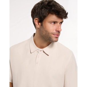 Polo Manga Corta Beige - Biebu