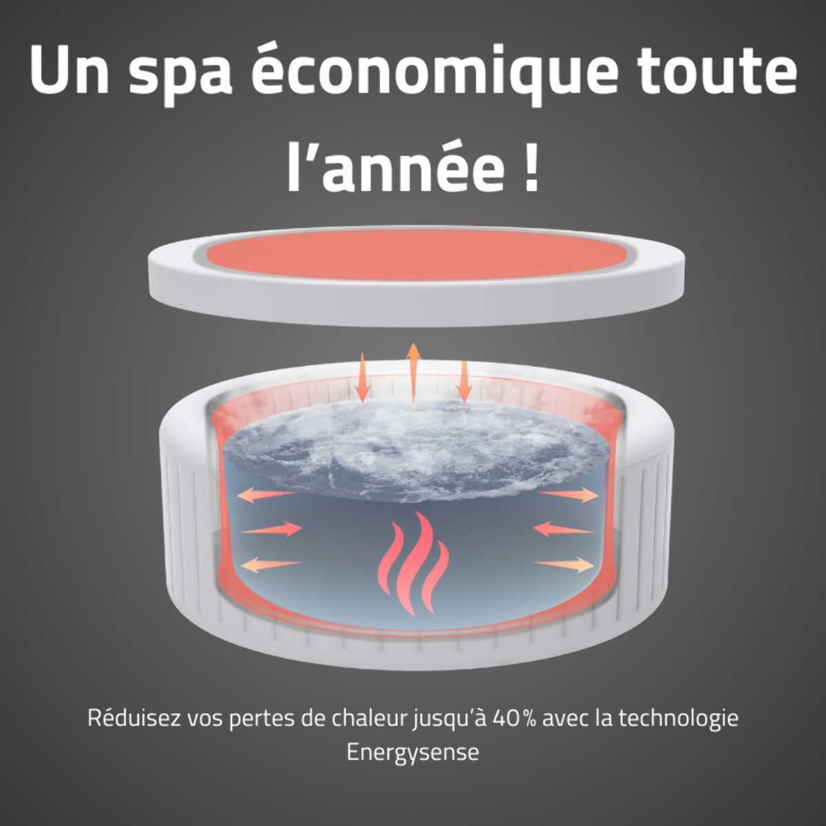 Bestway Spa gonflable rond Lay-Z-Spa Dominica Smart HydroJet Wifi 4-6 personnes