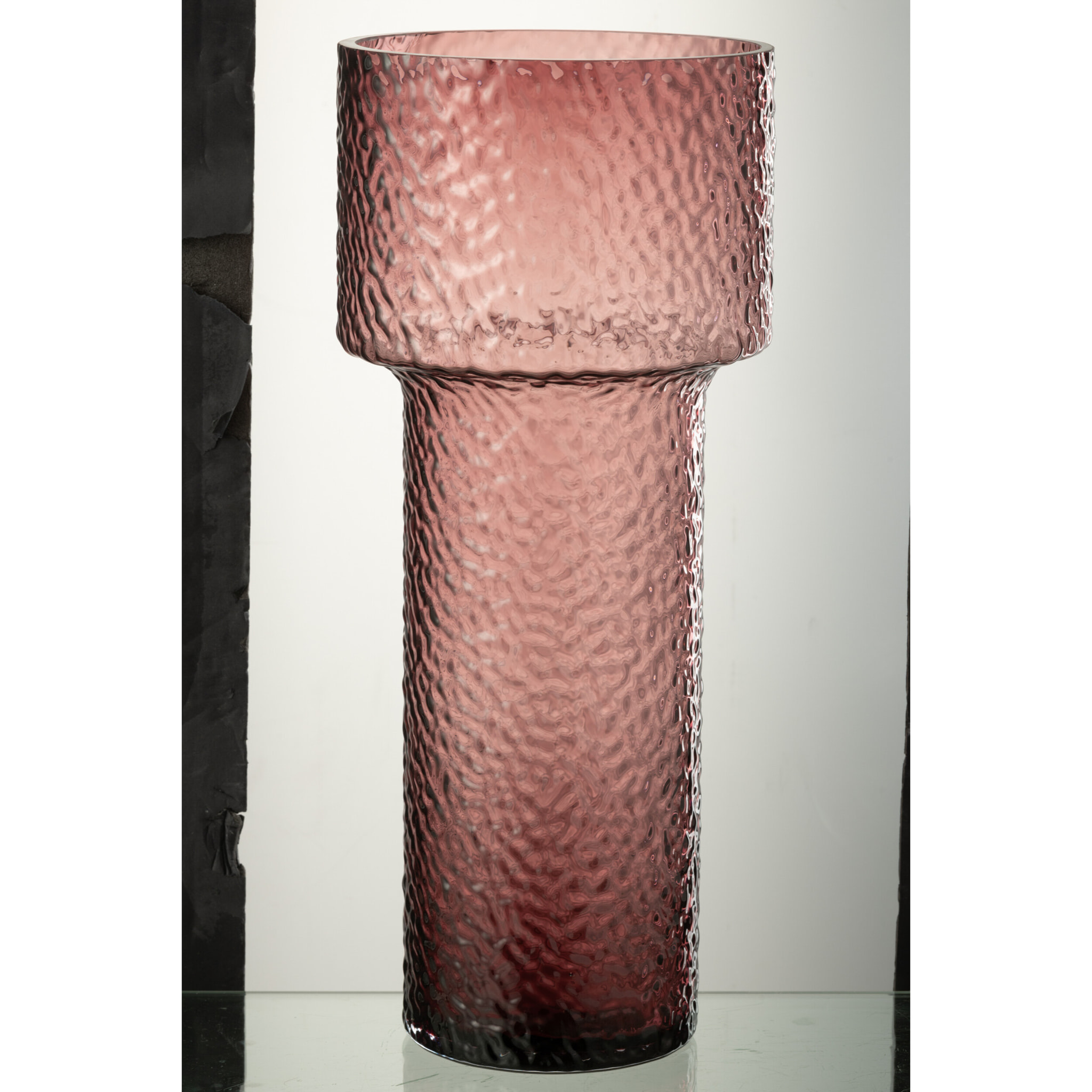 J-Line vase Betty - verre - rose - large