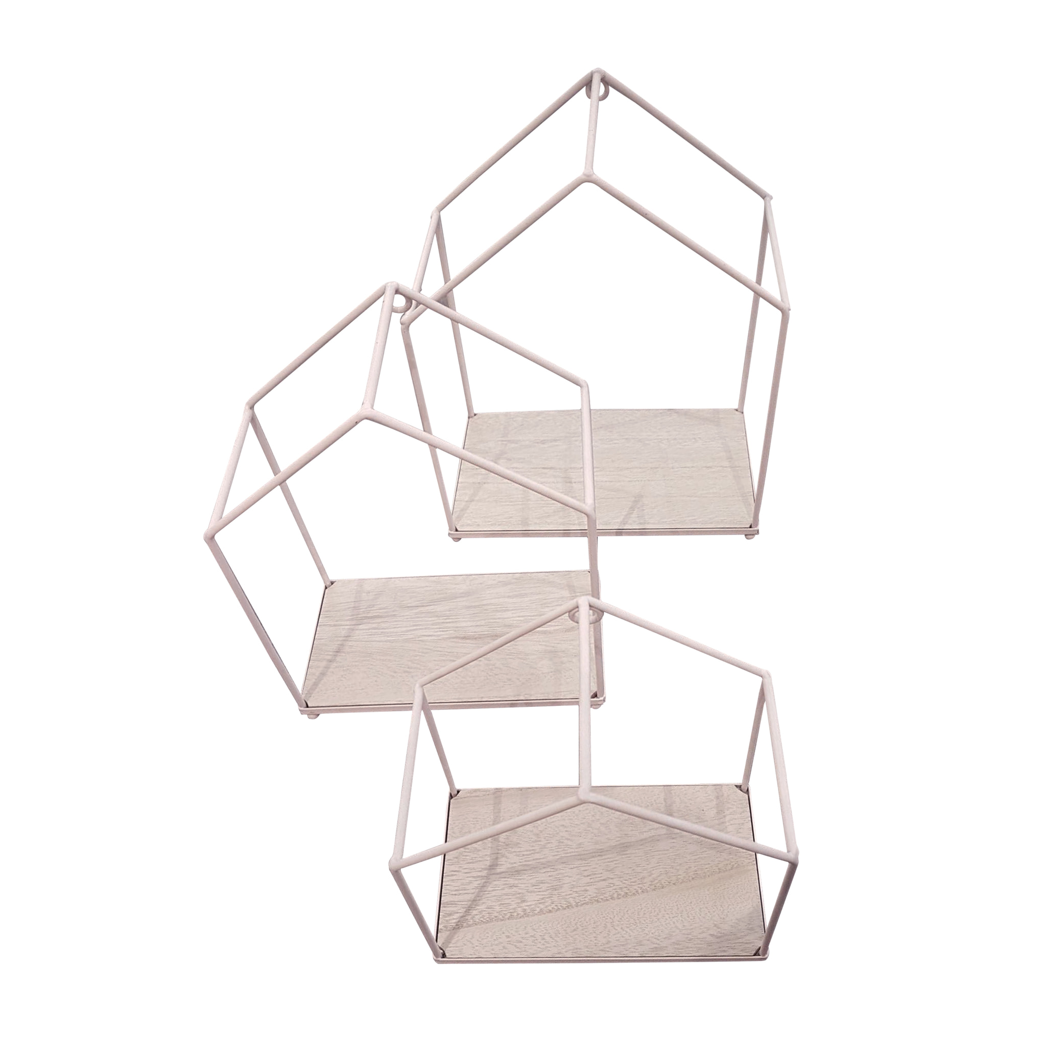 Etagere Maison Filaire Rose X3