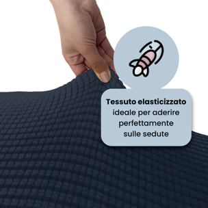 COPPIA VESTISEDIA CON SCHIENALE LESLIE, Microfibra/Elastan - BLU SCURO