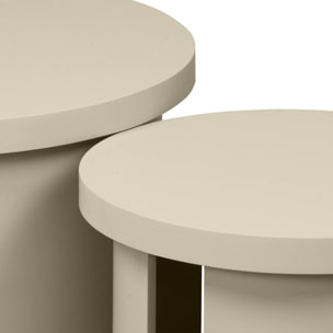 Set de 2 tables basses gigognes rondes   LUMA