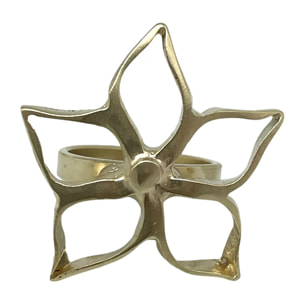 Anillo Irregular Blom G dorado chapado latón