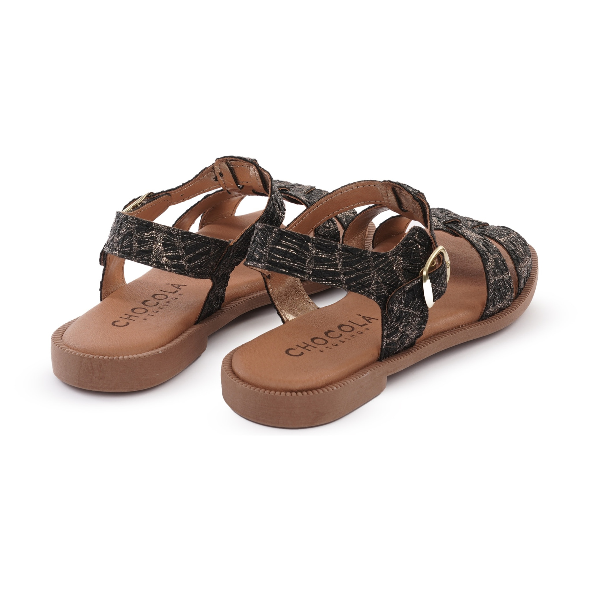 SANDALO FLAT T-BAR NERO