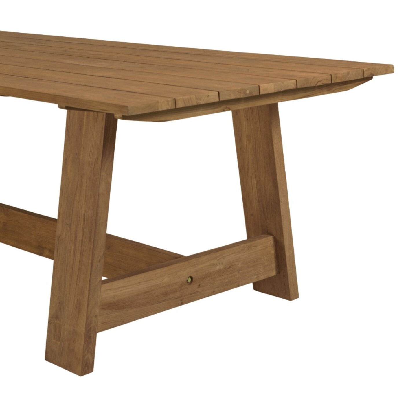 COLINE - Table à manger de jardin 250x100cm en bois de teck recyclé