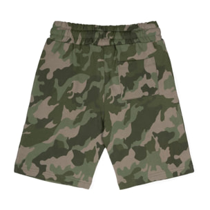 Pantaloncino da bambino in cotone non garzato Leone Camouflage