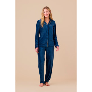 Pigiama donna ciniglia a coste articolo velvet. Noidinotte
