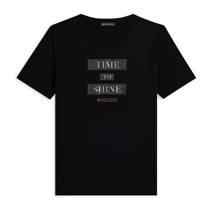 T-shirt da donna con grafica e slogan motivazionale