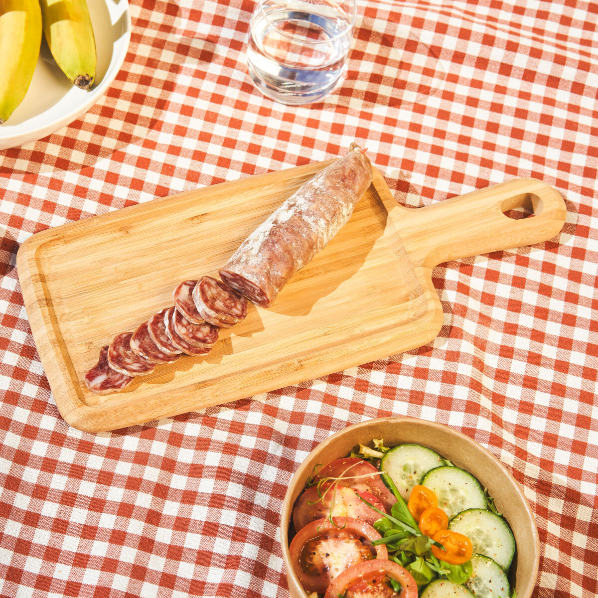 Essentiel - Juego de 3 piezas : Tabla 38.5 x 16 cm, pelador y cuchillo de verduras