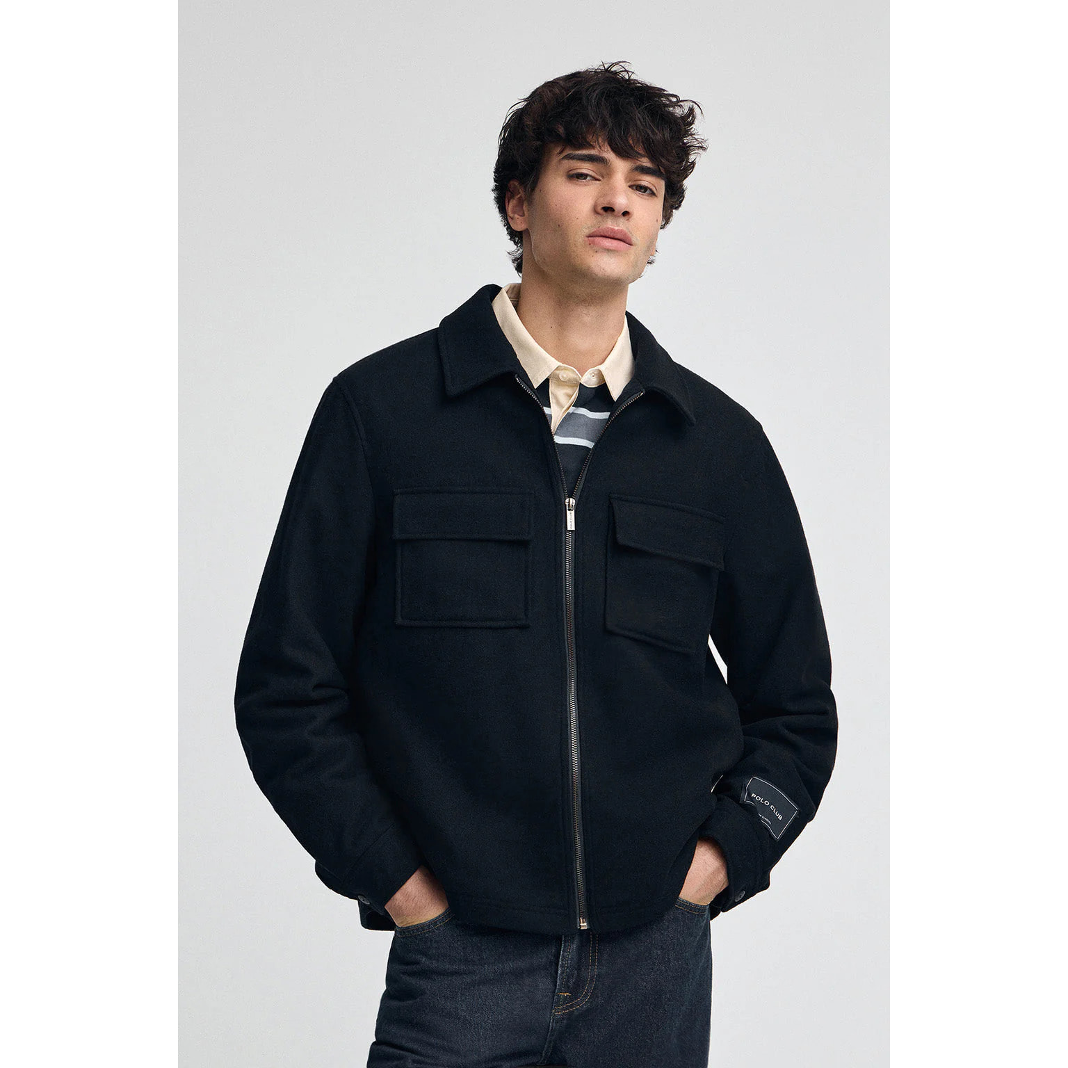 Chaqueta Humbolt azul marino con logo Polo Club