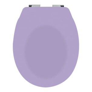 Abattant wc Thermo dur avec frein de chute NEELA Lavande - Charnières ABS Chromé Spirella