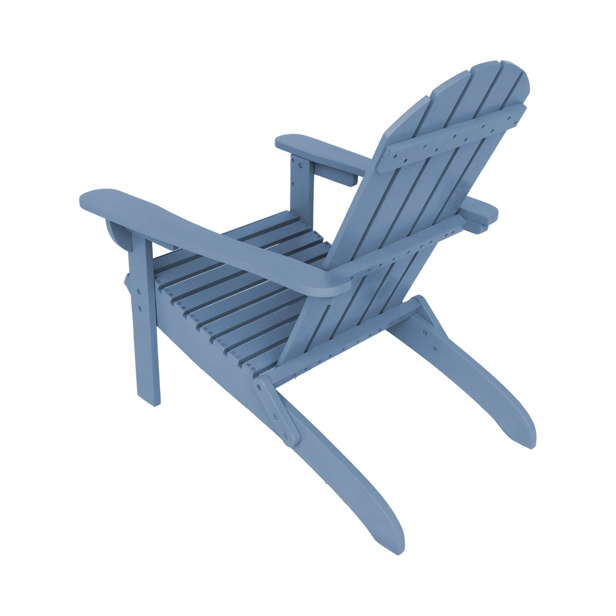 Fauteuil adirondack bleu en bois d'acacia avec accoudoirs KERINA. plusieurs coloris. 90 x 71 x 91.5 cm