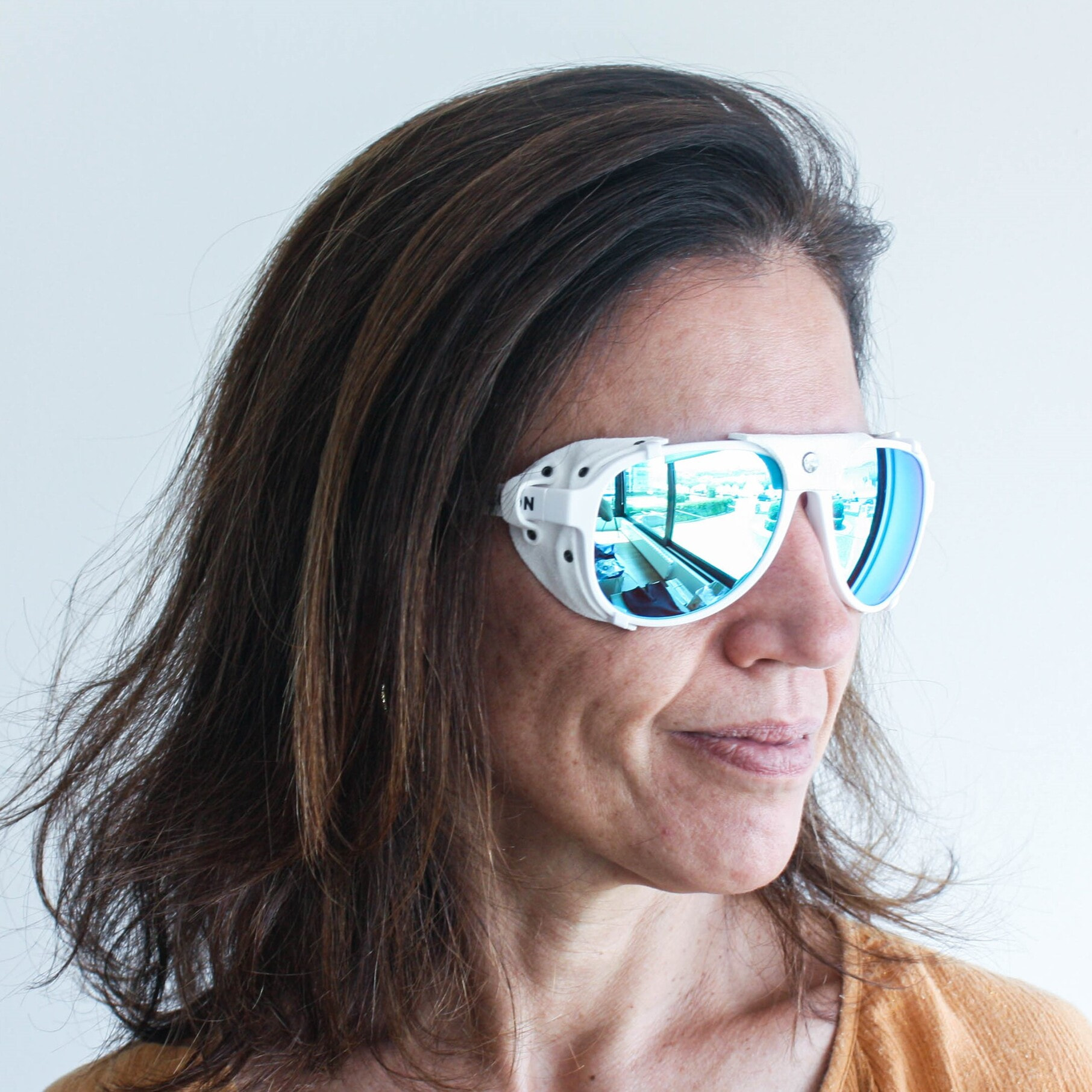 Gafas de sol OCEAN MAUI - montura blanca / lentes Revo azules