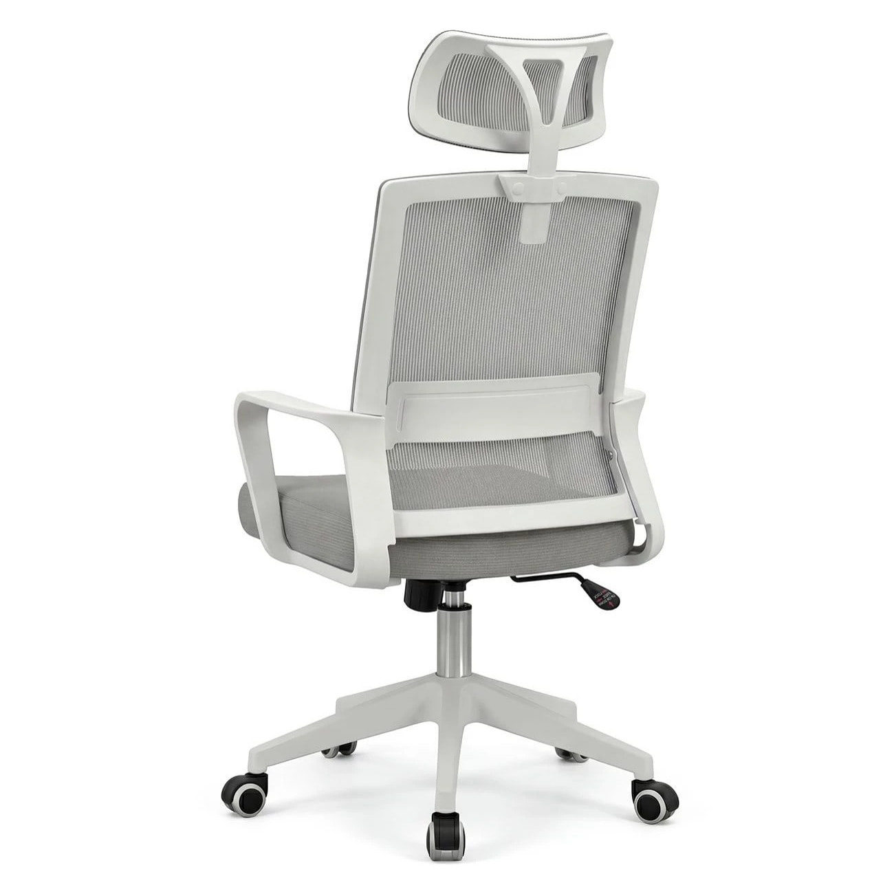 Silla de oficina ergonómica en blanco y gris 111-121x51 cm Dafne Tex Blanco - Gris