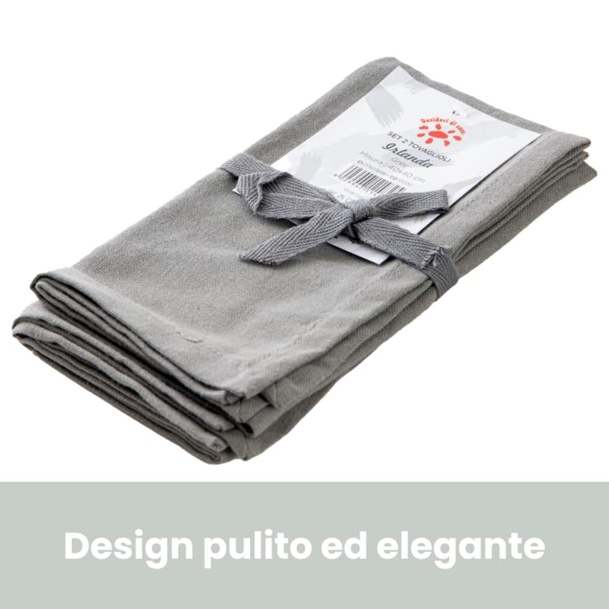 Intrecci – Set 6 tovaglioli in puro cotone 40x40 cm