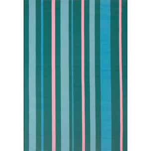 AZUR - Tapis intérieur/extérieur à rayures vertes