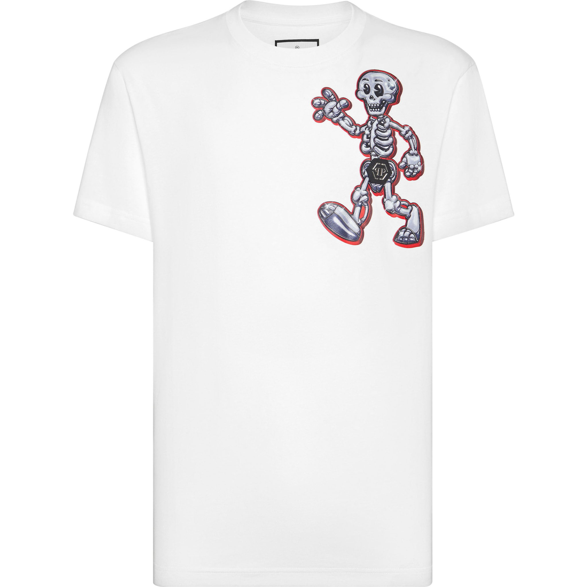 PHILIPP PLEIN Camiseta de cuello redondo y manga corta SKULL