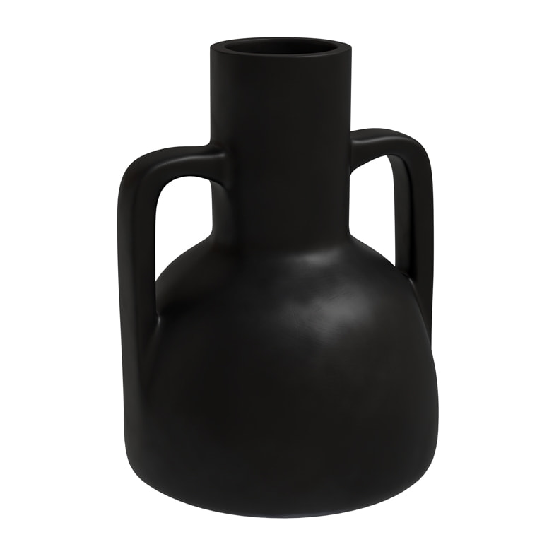 Vase noir en terre cuite H30,5cm - Rozenn