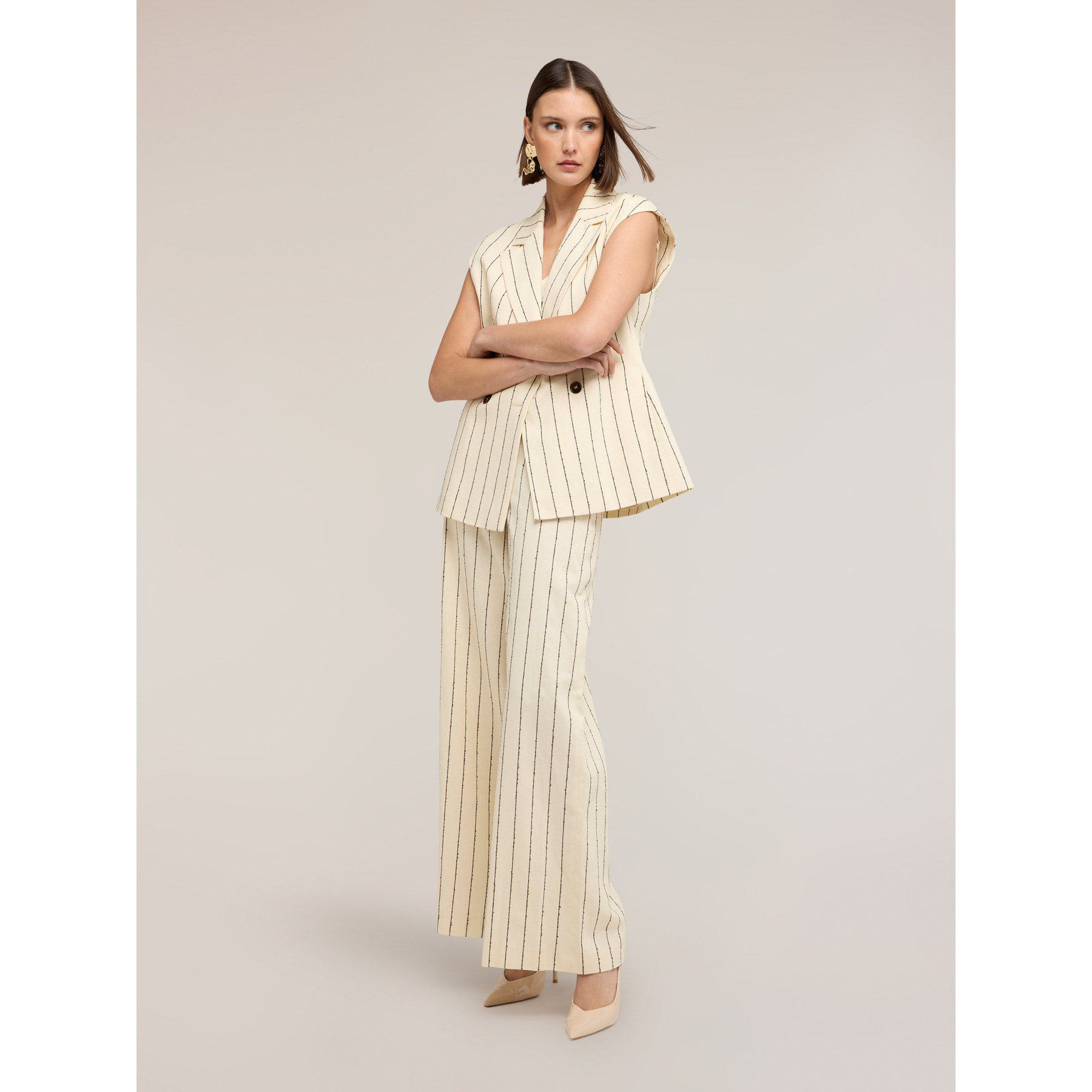 Motivi - Gilet gessato The Tailoring Lab - Beige